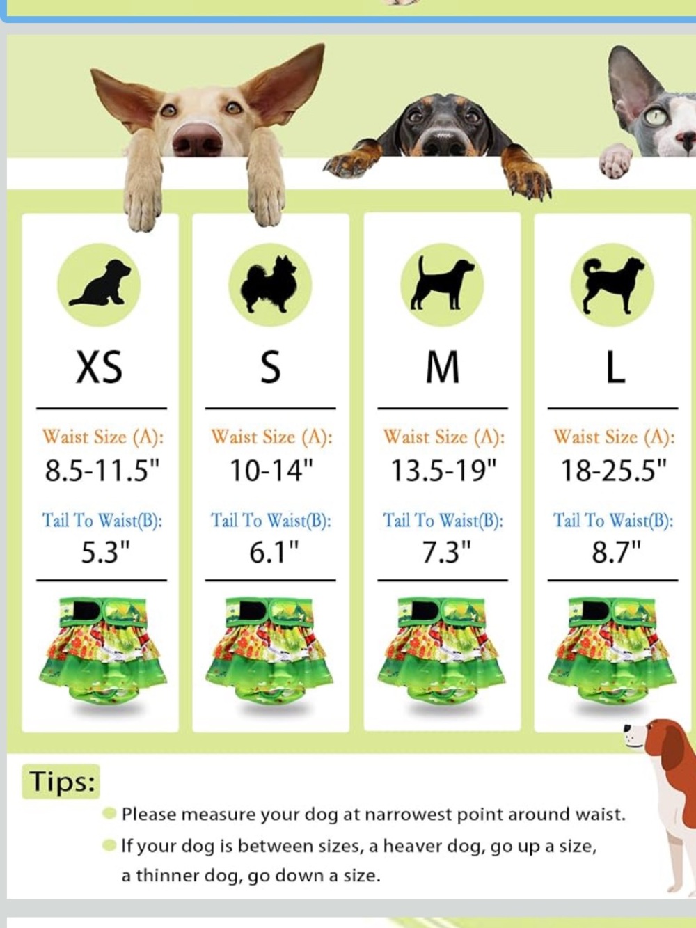 Roncute Ruffle Female Dog Wraps, pack of three, Size XS, NIB. - Picture 12 of 12